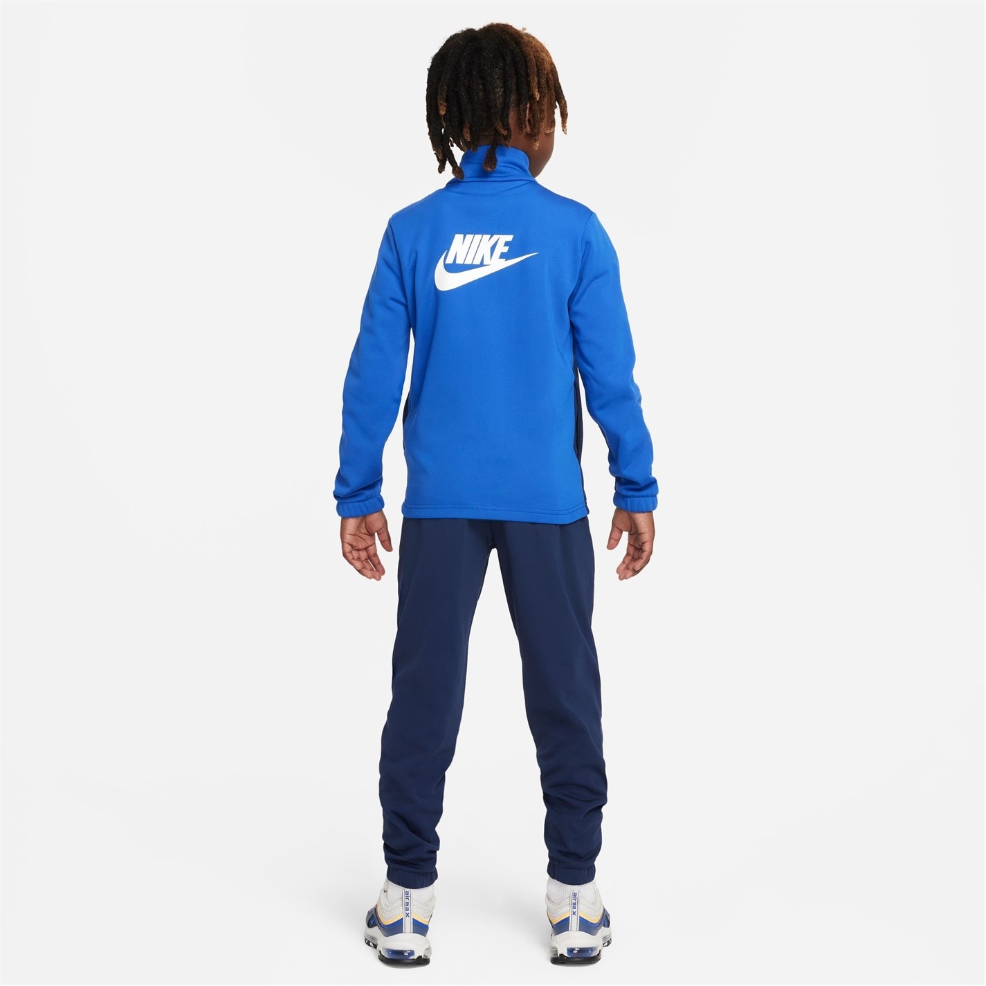 Treninguri Nike NSW Poly Juniors albastru bleumarin