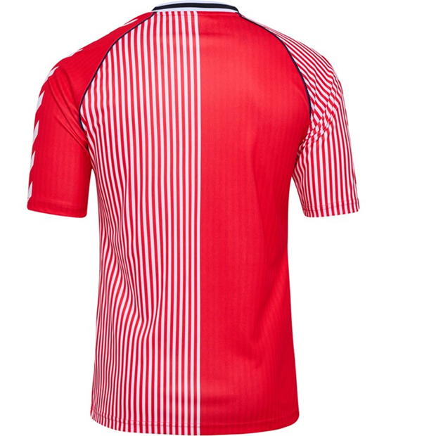 Tricou Acasa Hummel Denmark 1986 Retro Juniors rosu alb