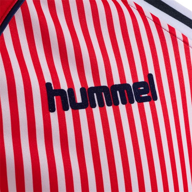 Tricou Acasa Hummel Denmark 1986 Retro Juniors rosu alb