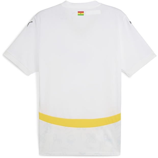 Tricou Acasa Puma Ghana 2025 pentru adulti alb galben