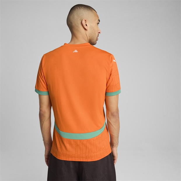 Tricou Acasa Puma Ivory Coast 2025 pentru adulti portocaliu verde