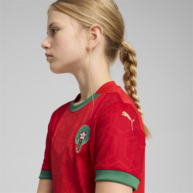 Tricou Acasa Puma Morocco 2025 Juniors rosu verde