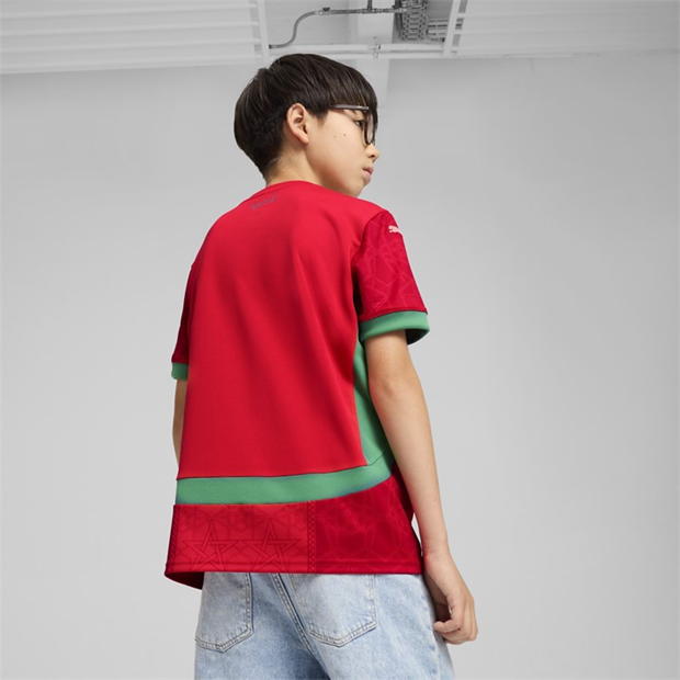 Tricou Acasa Puma Morocco 2025 Juniors rosu verde