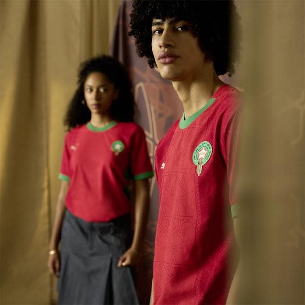 Tricou Acasa Puma Morocco 2025 pentru adulti rosu verde