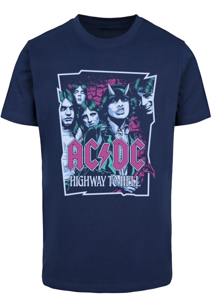 Tricou ACDC - Higway to Hell deschis bleumarin Merchcode