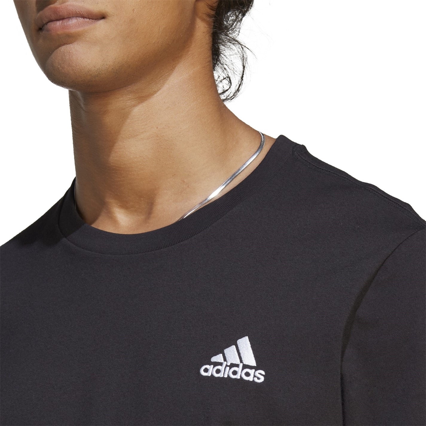 Tricou cu logo adidas Essentials Single Jersey -Shirt pentru Barbati negru sl