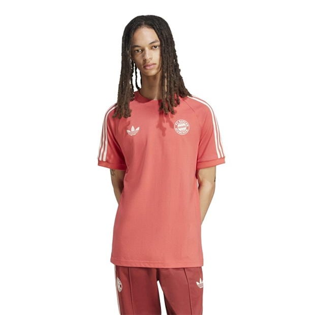 Tricou adidas Bayern Munich Originals 3-cu dungi pentru adulti crew rosu