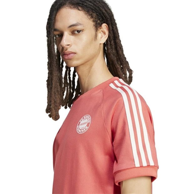 Tricou adidas Bayern Munich Originals 3-cu dungi pentru adulti crew rosu