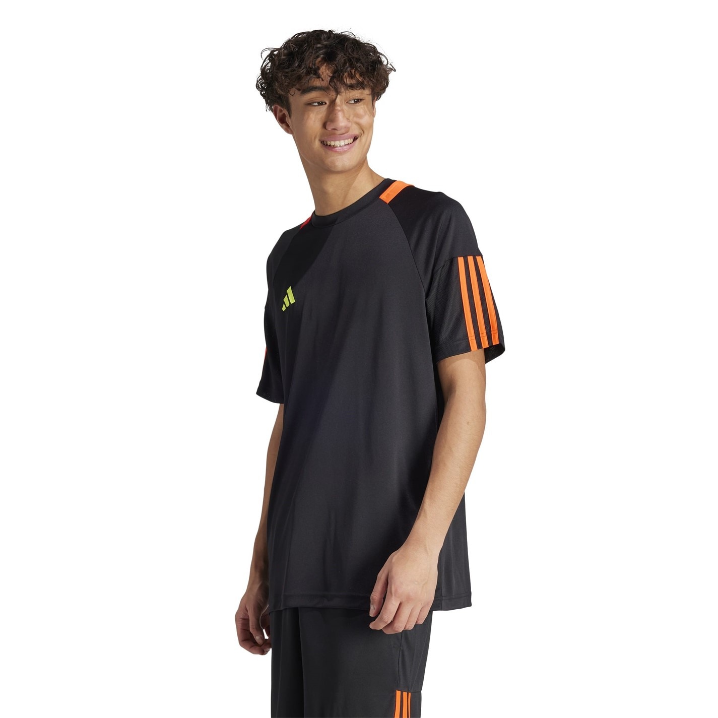 Tricou adidas clasic 3 cu dungi Sereno pentru Barbati negru rosu