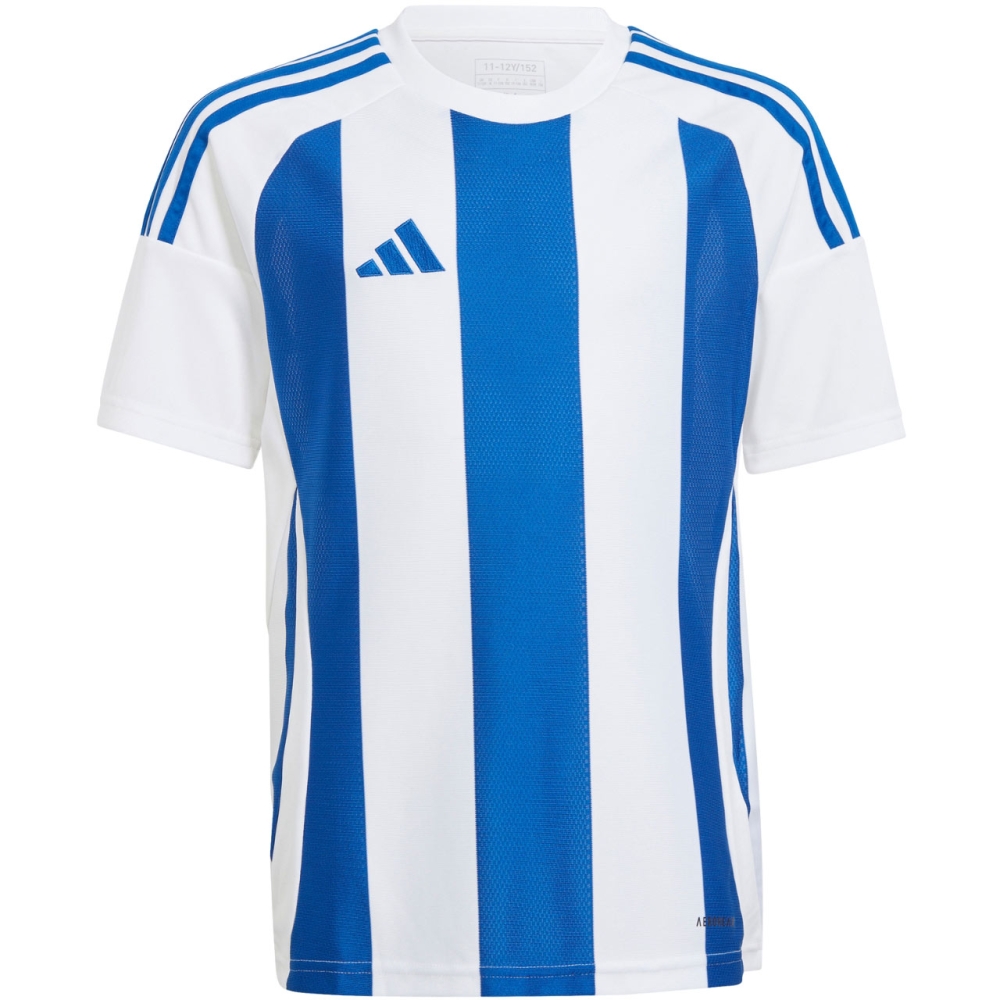 Tricou adidas cu dungi 24 for alb and albastru IW2134 pentru Copii