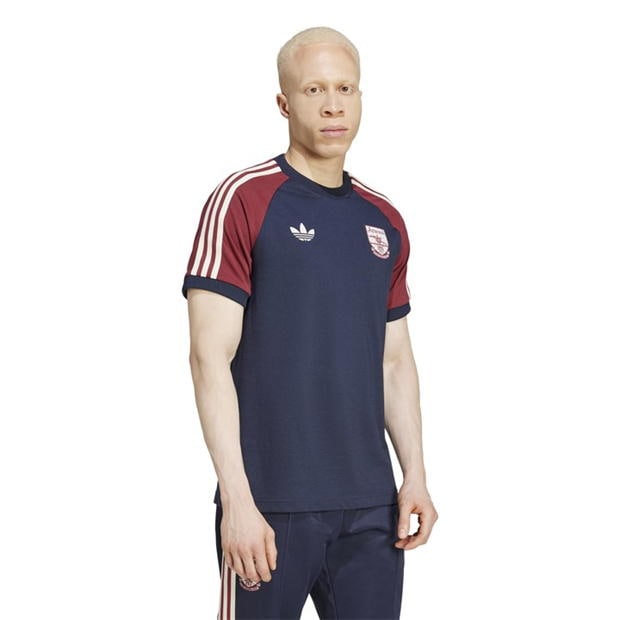 Tricou adidas Originals Arsenal Adicolor Classics 3-Stripes pentru adulti legend albastru