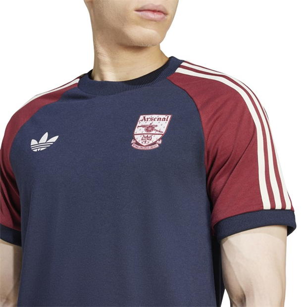 Tricou adidas Originals Arsenal Adicolor Classics 3-Stripes pentru adulti legend albastru