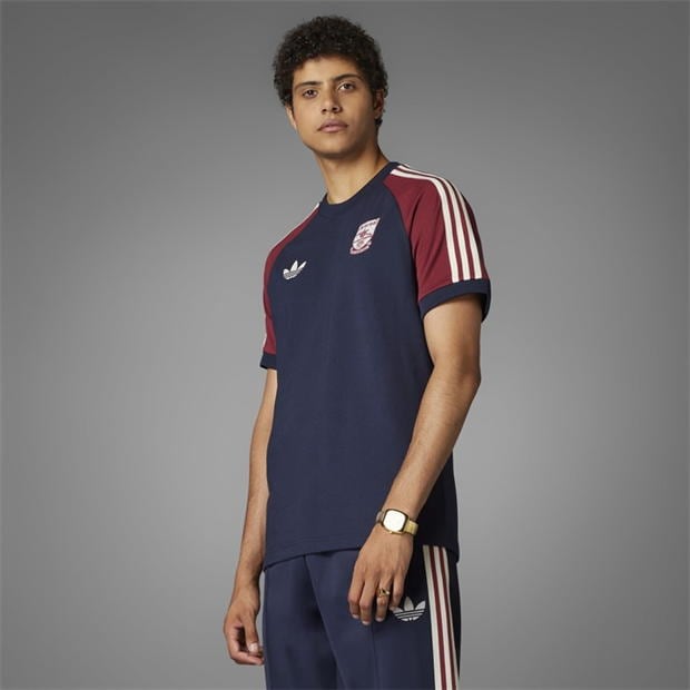 Tricou adidas Originals Arsenal Adicolor Classics 3-Stripes pentru adulti legend albastru