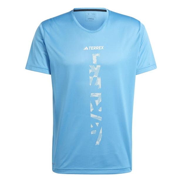 Tricou adidas Terrex Agravic Trail alergare pulse albastru