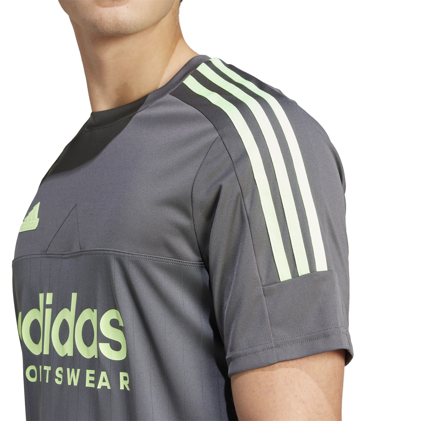 Tricou adidas Tiro pentru Barbati gri verde spark