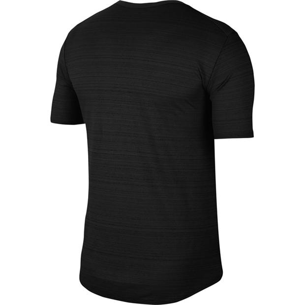 Tricou alergare Nike Dri-FIT Miler pentru Barbati negru reflectiv