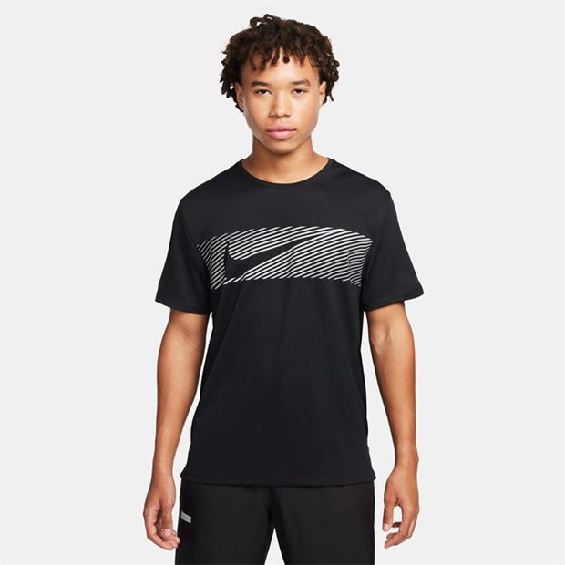 Tricou alergare Nike Miler Flash Dri-FIT UV maneca scurta pentru Barbati negru