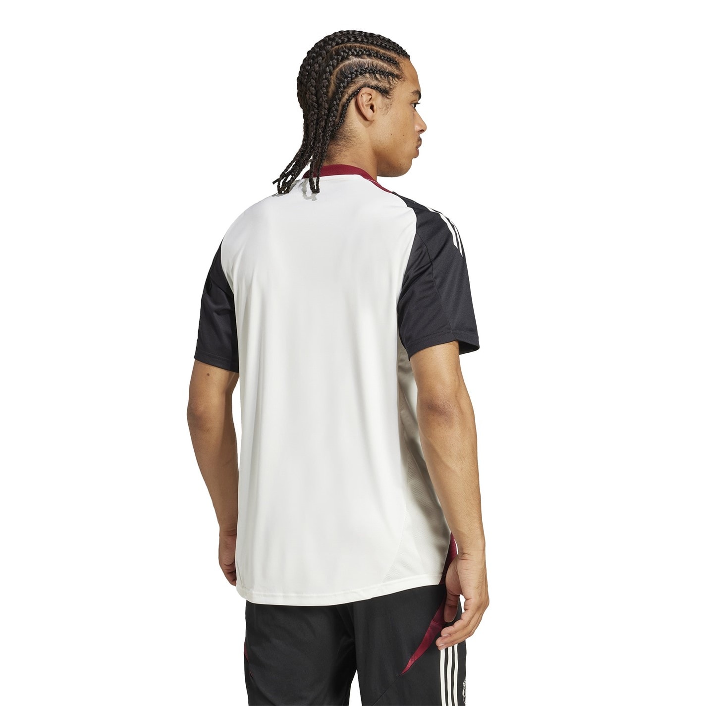 Tricou antrenement adidas Manchester United 2024 2025 pentru adulti off alb negru