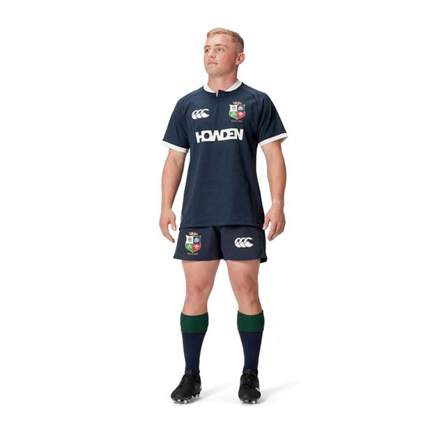 Tricou antrenement Canterbury British and Irish Lions 2024 pentru adulti inchis albastru