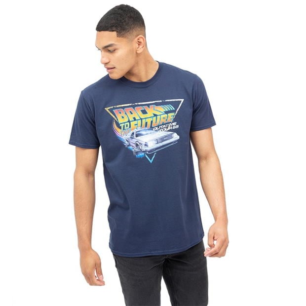 Tricou Back to the Future bleumarin