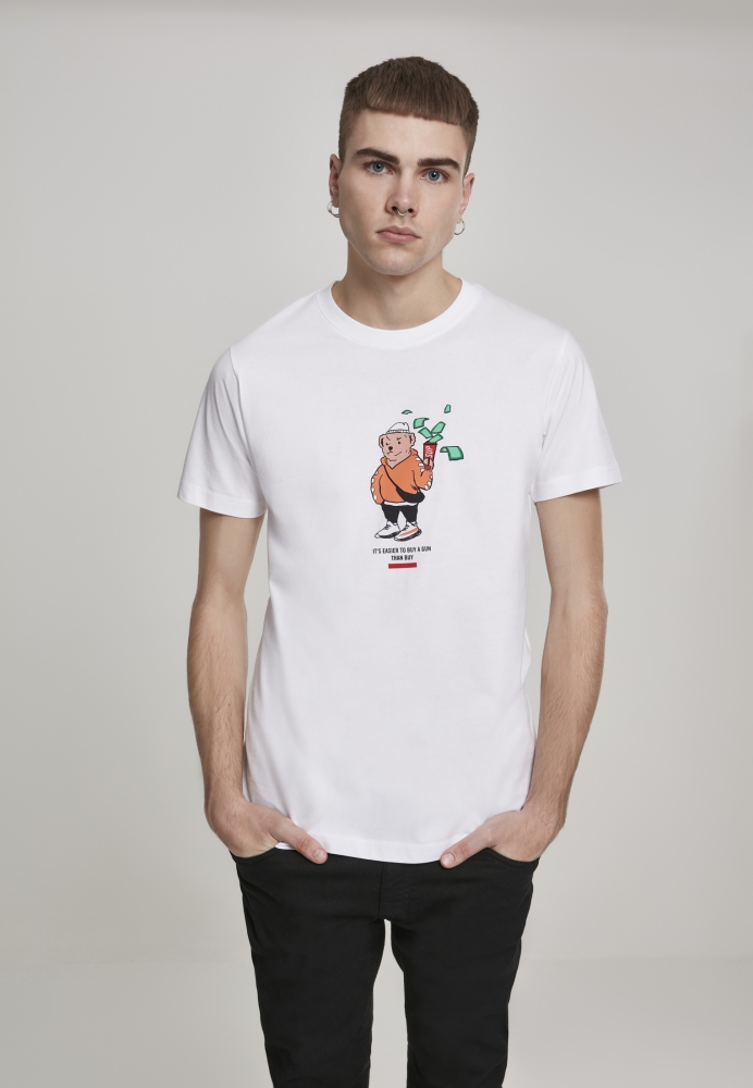 Tricou Bear Money alb Mister Tee