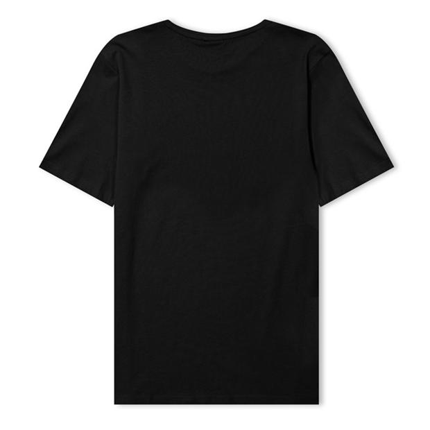 Tricou Boss cu imprimeu mare pentru baietei negru 09b