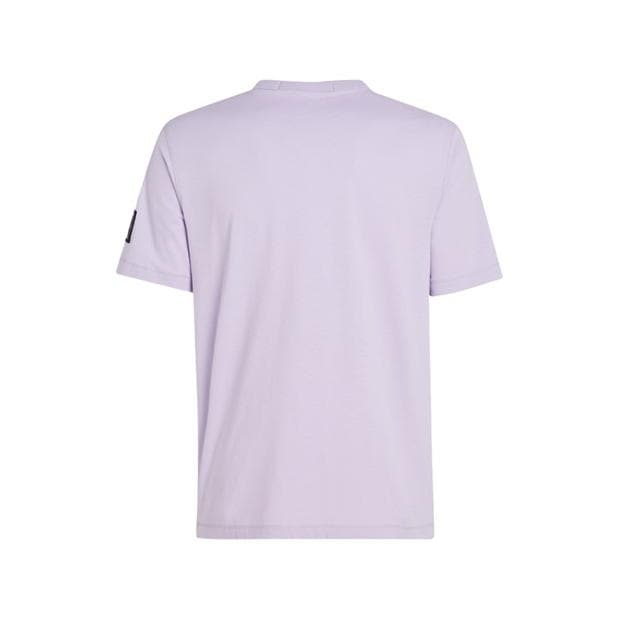 Tricou Calvin Klein Jeans Badge pastel lila