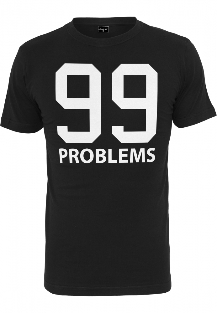 Tricou casual 99 Problems negru Mister Tee