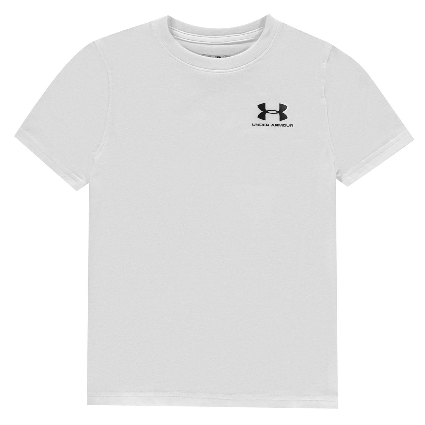 Tricou Under Armour Charged bumbac pentru baietei alb