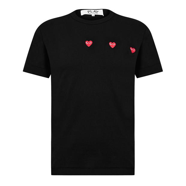 Tricou COMME DES GARCONS PLAY 3 Heart negru