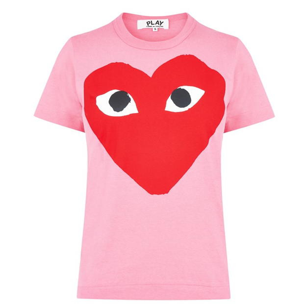 Tricou COMME DES GARCONS PLAY Big Heart roz