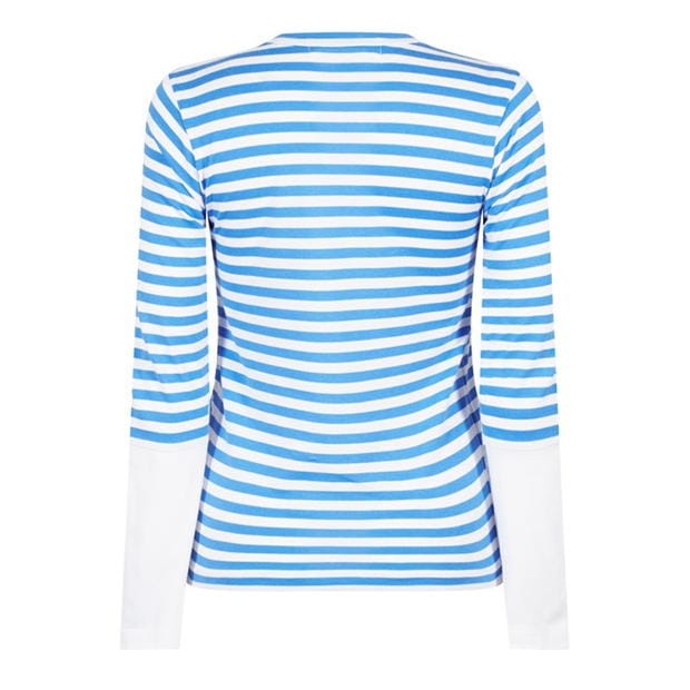 Tricou COMME DES GARCONS PLAY cu dungi albastru alb