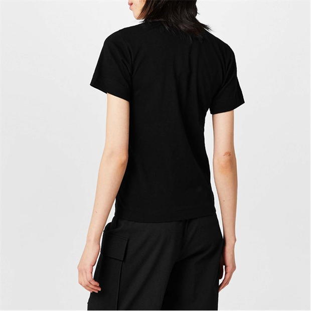 Tricou COMME DES GARCONS PLAY Gold Heart negru auriu