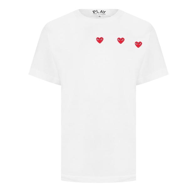 Tricou COMME DES GARCONS PLAY Horizontal Heart alb