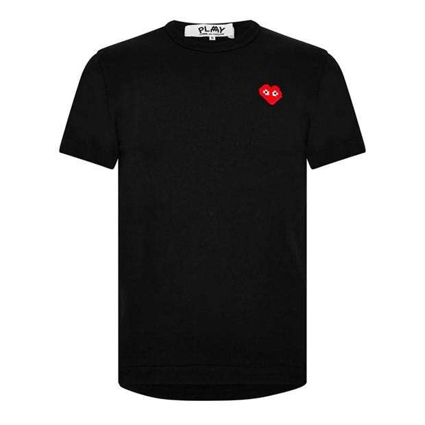 Tricou COMME DES GARCONS PLAY Invader Heart negru