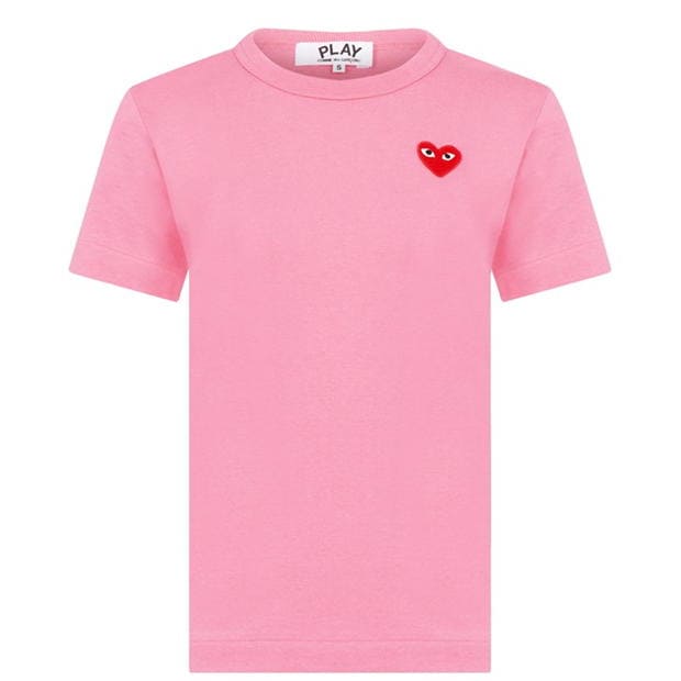 Tricou COMME DES GARCONS PLAY Peeping Heart Appliqué roz