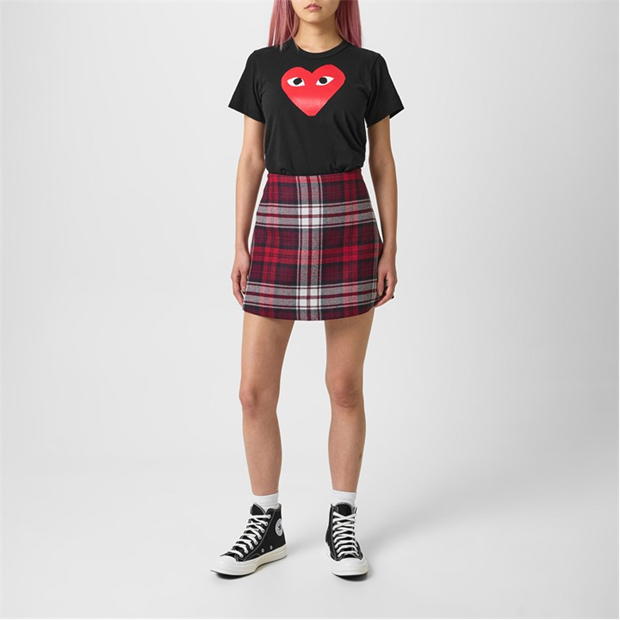 Tricou COMME DES GARCONS PLAY Peeping Heart negru rosu