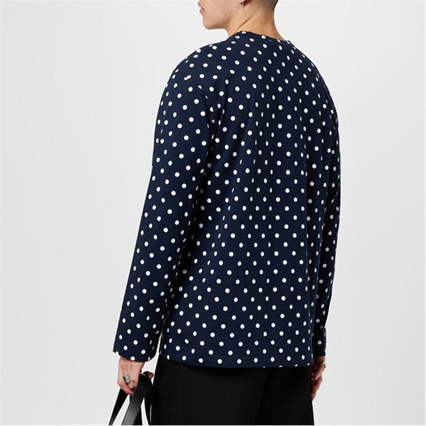 Tricou COMME DES GARCONS PLAY Polka Dot Heart bleumarin