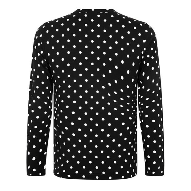 Tricou COMME DES GARCONS PLAY Polka Dot Heart negru