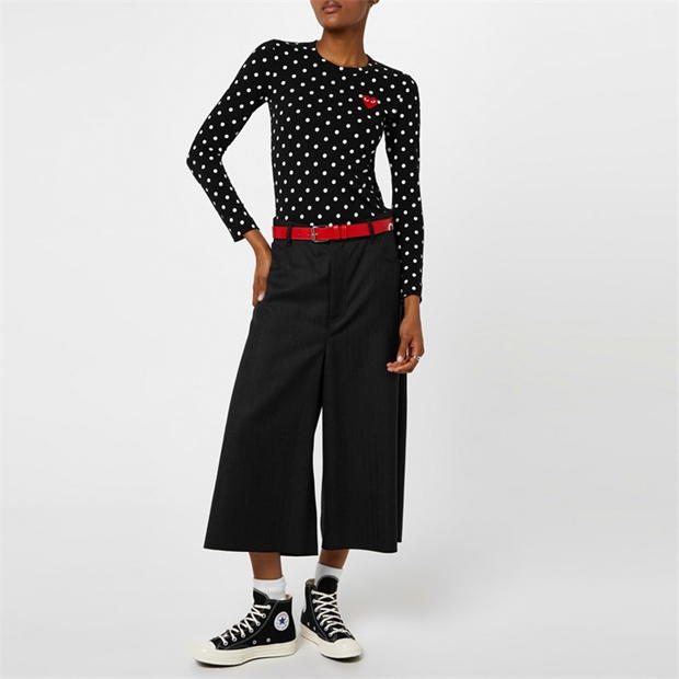 Tricou COMME DES GARCONS PLAY Polka Dot negru