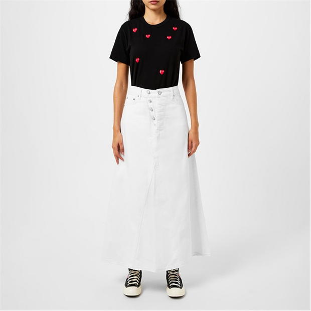 Tricou COMME DES GARCONS PLAY Scattered Hearts negru