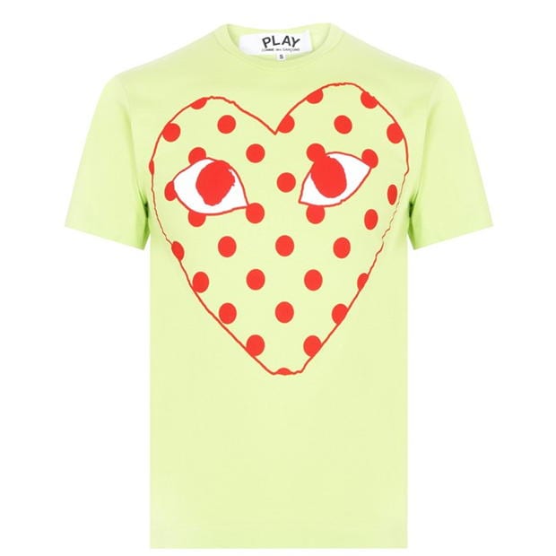 Tricou COMME DES GARCONS PLAY Spot Heart verde