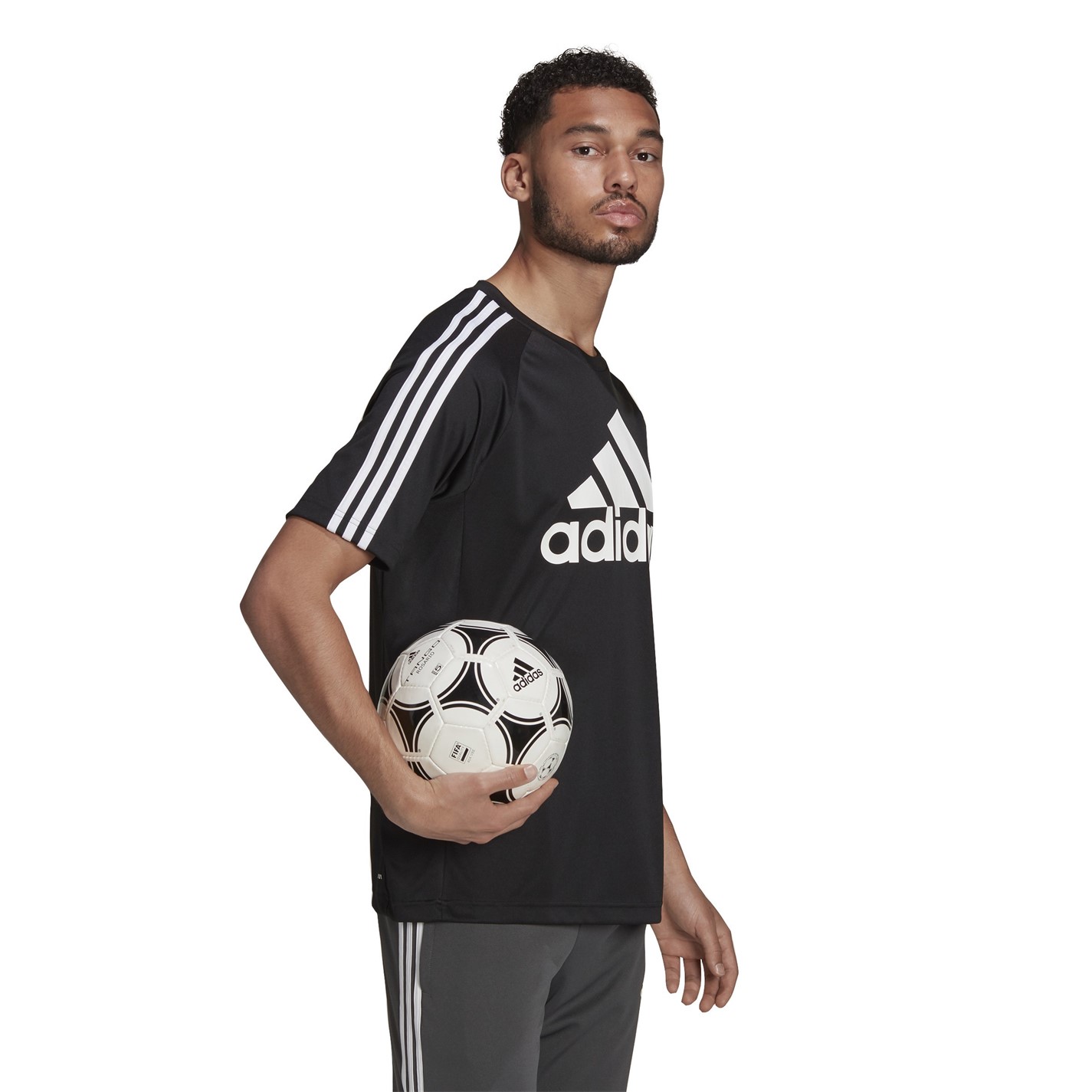 Tricou cu imprimeu adidas Sereno pentru Barbati negru alb