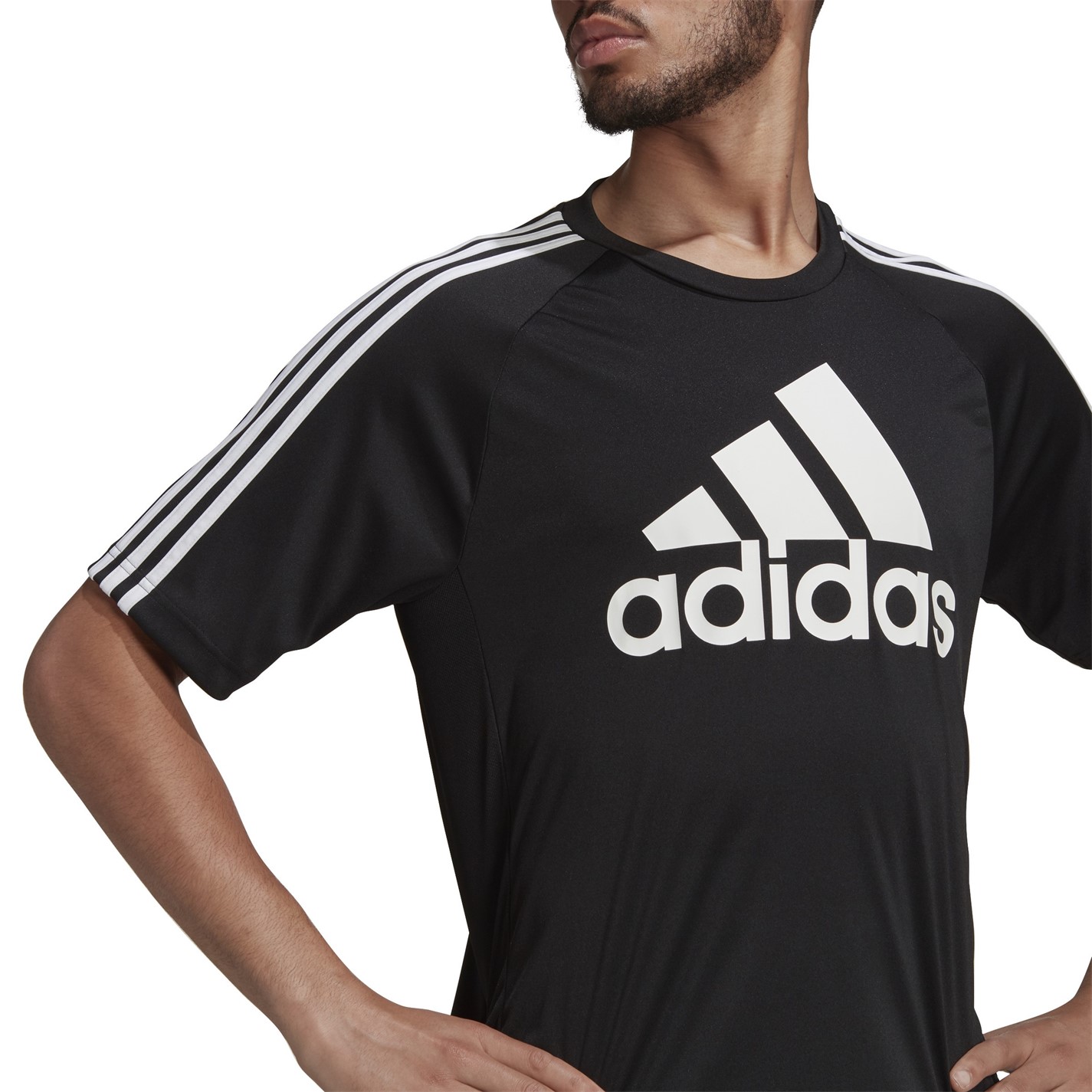 Tricou cu imprimeu adidas Sereno pentru Barbati negru alb