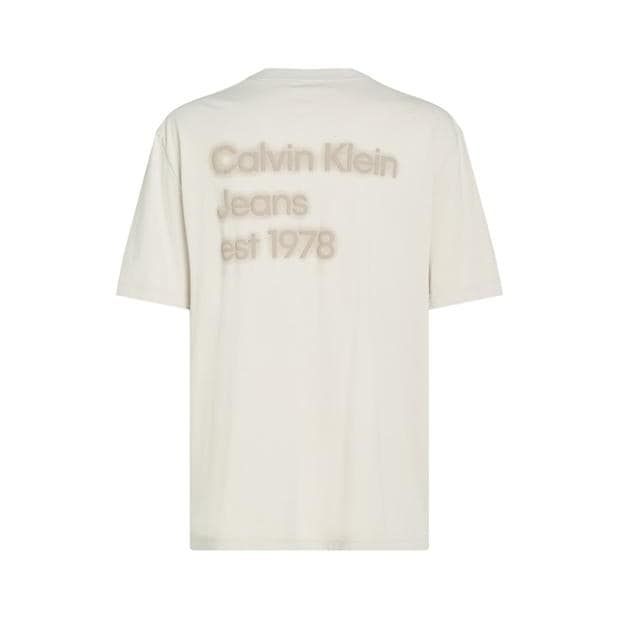 Tricou cu imprimeu Calvin Klein Jeans WASHED PUFF bej