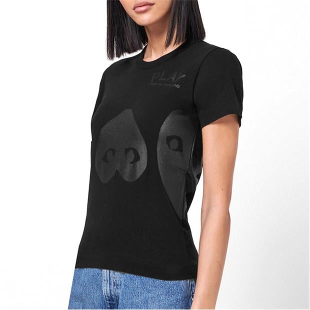 Tricou cu imprimeu COMME DES GARCONS PLAY All negru