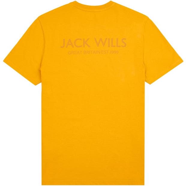 Tricou cu imprimeu Jack Wills B pentru barbati portocaliu mojito