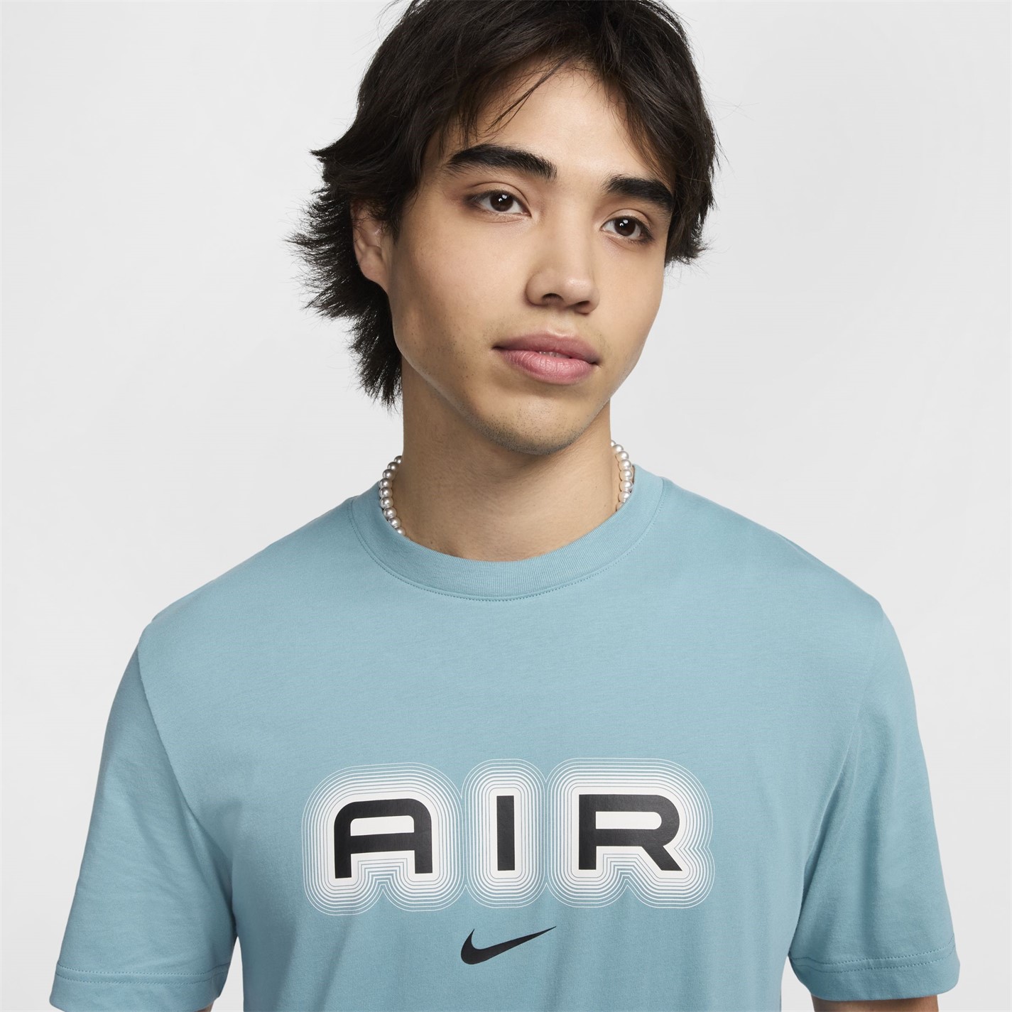 Tricou cu imprimeu Nike NSW SW AIR albastru denim negru