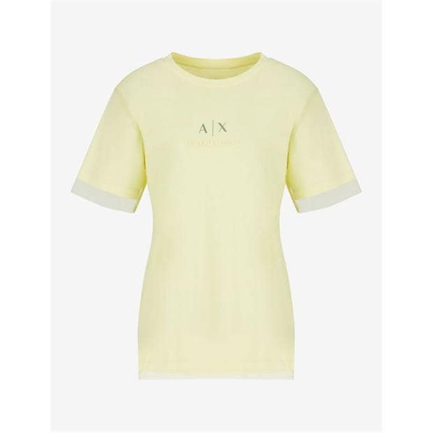 Tricou cu logo ARMANI EXCHANGE AX femei spotlight verde