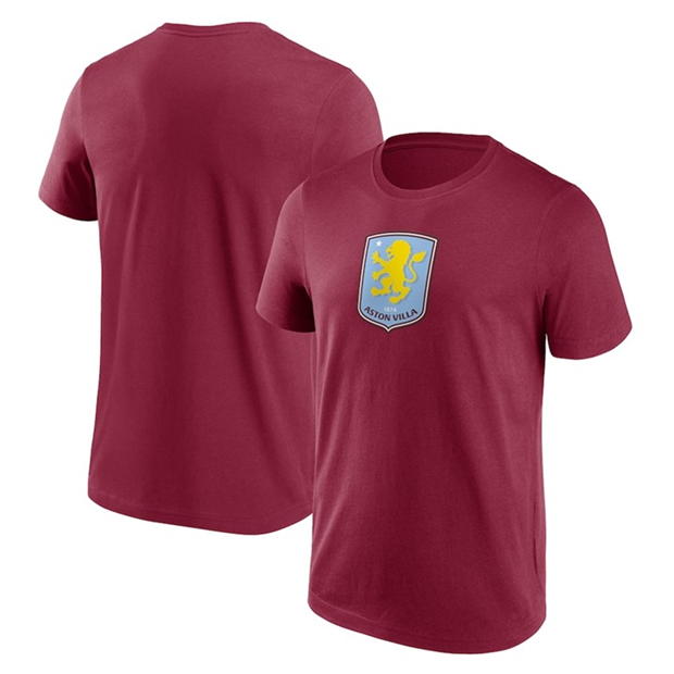 Tricou cu logo Aston Villa FC Essential -Shirt pentru Barbati visiniu